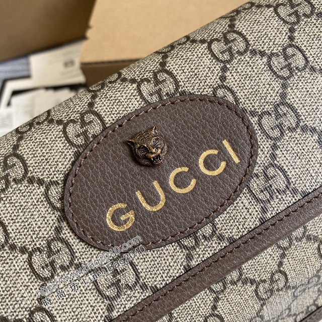 Gucci新款原廠皮女包 古馳Ophidia系列升級版虎頭斜挎包 Gucci經典紅綠色系織帶胸包單肩包 489617  ydg3114